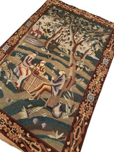 Load image into Gallery viewer, 3x5ft Antique English Tapestry Needlepoint 1920  Verdure Tapestry 99x148cm

