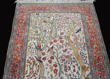 Load image into Gallery viewer, 4x6 Rare Vintage Turkish Rug Hereke cotton Kaysari 117cm x176cm Bird Tapestry 
