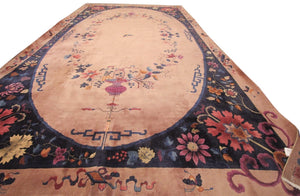 13x21 Antique Art Deco Rug Art Nouveau Rare Walter Nichols Beige  388x640cm