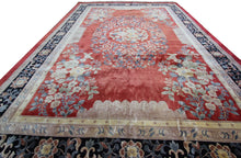Load image into Gallery viewer,  8x11 Rare Vintage Art Deco Rug Silk Chinese Rug Art Nouveau Handmade Rug Pink
