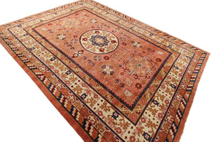 9x12 Rare Vintage Chinese Art Deco Art Nouveau Khotan Rug 262cmx361cm Pink 