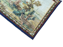 Load image into Gallery viewer, 3x4 Pair of Tapestries Antique French Tapestry  Antique Tapestry Wool &amp; Silk
