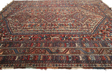 Load image into Gallery viewer, 6x9 Rare Antique Shirrazz Rug 1910 Tribal Wool Foundation Geometric Allover
