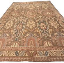 Load image into Gallery viewer,  11x13 Vintage French Art Deco Rug Flat Woven Art Nouveau Rug 346cm x 401cm

