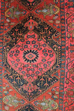 Load image into Gallery viewer, 4x13 Rare Vintage Serrapi Rug Senneh Runner Tribal 135cmx406cm Geometric Pink
