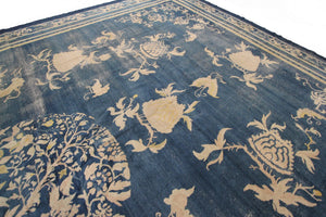 13x18 Mid-1800s Oversized Palace Chinese Rug Museum Quality Large Chinese Rug 