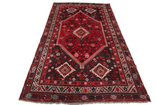 Load image into Gallery viewer, 7x10 Rare Vintage Shirazz Rug Tribal Abadeh Geometric Red Area Rug 204cm x 300cm
