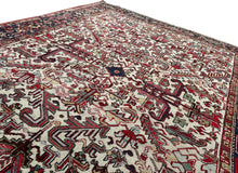Load image into Gallery viewer, Antique Herriz Serrapi Rug Geometric 8x10 Handmade Rug 254cmx305cm c. 1920
