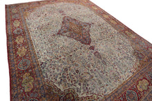 Load image into Gallery viewer, 11x14 Exceptional Rare Fine Antique Silk Dabir 10x14 Rug Bird 328cmx427cm C.1890
