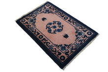 Load image into Gallery viewer, 2x3 Antique Peking Rug Chinese Art Deco Rug Pink Purple Handmade Chinese Rug 2x3
