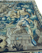 Load image into Gallery viewer, 18th C Rare Antique French Aubusson Tapestry 252cm x 287cm Wool &amp; Silk Isaac 8x9
