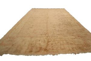  9x11 Amazing Vintage Rare Turkish Oushak Rug 9x12 274cmX340cm Amazing Beige