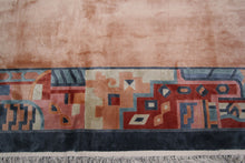 Load image into Gallery viewer, 7X10 Rare Vintage Art Deco Rug Silk Chinese Rug Art Nouveau Rug Pink 198X292cm  
