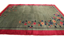 Load image into Gallery viewer, 4x6 Rare Tree of Life Antique Art Deco Rug Chinese Rug Antique Chinese Rug 1920
