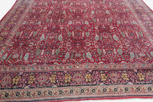 Load image into Gallery viewer, 9&#39;x16&#39; Fine Antique Rug Traditional Incredible Rare Leaf Area Rug Red c.1890
