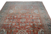 Load image into Gallery viewer, 10x13 Vintage Geometric Sulltannabad Rug 295cmx396cm Arts &amp; Crafts Soft Rust 
