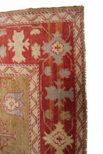 Load image into Gallery viewer, 12x15 Vintage Turkish Oushak Rug Geometric Art Nouveau Rug Handmade  361x463cm
