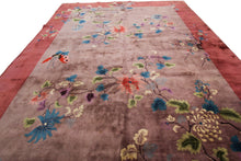 Load image into Gallery viewer, 9x12 Rare Antique Art Deco Rug Chinese Rug Tree of Life Rug 267cm x 346cm 1920
