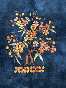 9x12 Antique Chinese Art Deco Rare Overall Floral 275cm x 351cm  c.1920