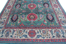 Load image into Gallery viewer, 10x13 Incredible Vintage Handmade Area Rug Teal 294cmx389cm Green 

