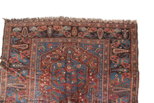 Load image into Gallery viewer, 5X7 Rare Antique Kurdishh Rug Geometric Tribal Blue 168cmx206cm C.1890
