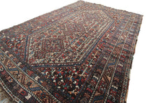 Load image into Gallery viewer, 6x9 Rare Antique Shirrazz Rug 1910 Tribal Wool Foundation Geometric Allover
