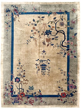 Load image into Gallery viewer,  9x12 Tree of Life Walter Nichols Antique Chinese Art Deco Rug 275x351cm c.1920
