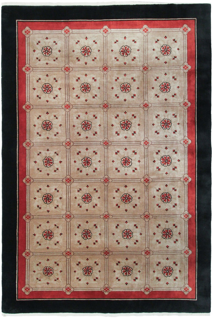 6x9 Rare Walter Nichols Antique Art Deco 1920 Rug Chinese Art Nouveau 183x 269cm