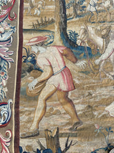 Load image into Gallery viewer,  7x11 Antique French Tapestry Verdure Wool &amp; Silk 213cm x 323cm 18th Century
