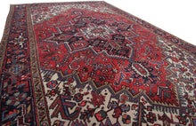 Load image into Gallery viewer, Antique Herriz Rug 8x11 Handmade 9x12 Carpet Red Rug 244cmx351cm c. 1940
