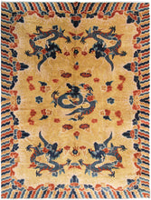 Load image into Gallery viewer, 6x9 Antique Chinese Rug Ningshia Rare 5 Paw Dragon 1920  193x274cm
