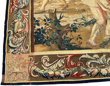 Load image into Gallery viewer,  7x11 Antique French Tapestry Verdure Wool &amp; Silk 213cm x 323cm 18th Century
