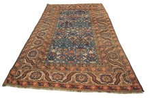 Load image into Gallery viewer, 5x7 Rare Antique Tribal Rug Fine Collectors 160cm x 213cm Rug  Blue c.1870

