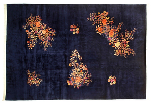 12X17 Antique Art Deco Rug Fine Chinese Walter Nichols  356cmx 521cm Blue C.1920