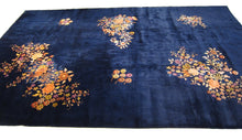 Load image into Gallery viewer, 12X17 Antique Art Deco Rug Fine Chinese Walter Nichols  356cmx 521cm Blue C.1920
