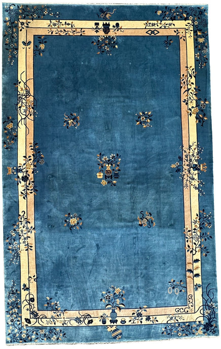 11x18 Vintage Art Deco Chinese Rug High Quality Peking  343cm x 548cm Blue
