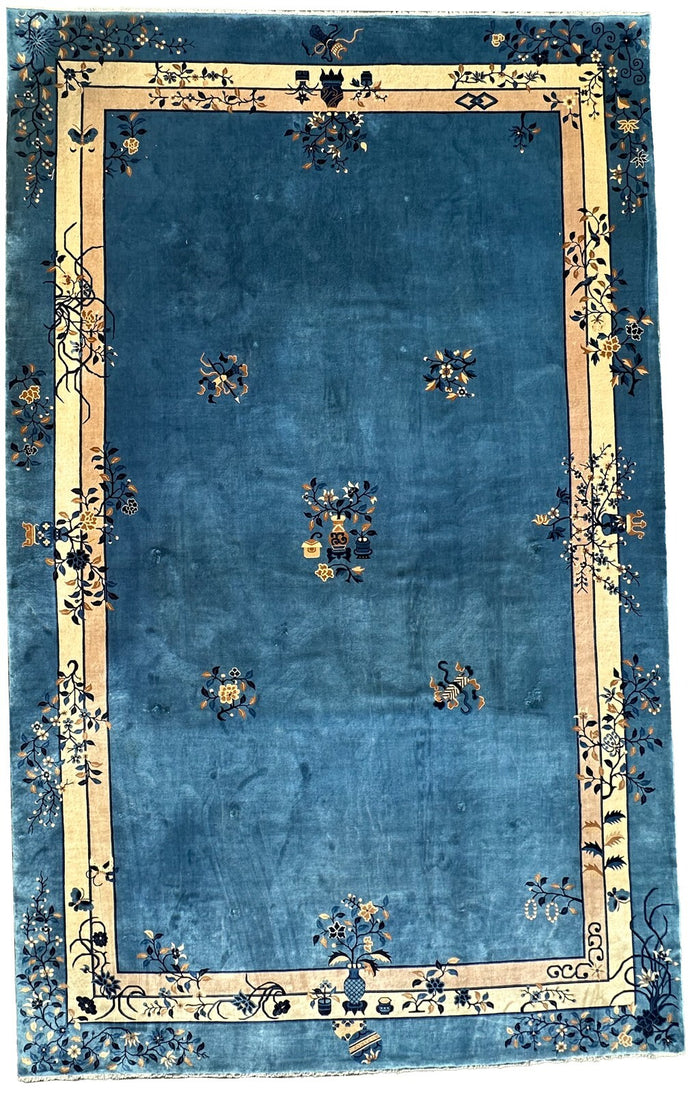 11x18 Vintage Art Deco Chinese Rug High Quality Peking  343cm x 548cm Blue