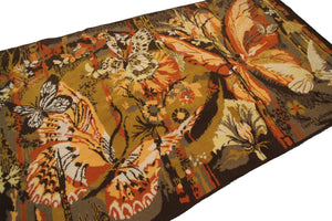  3x6 Vintage French Tapestry Handmade Tapestry Herve Art Nouveau Tapestry Rug