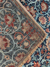 Load image into Gallery viewer, Vintage European Arts &amp; Crafts Rug Donegal Design Blue 300cmx359cm 10x12 C.1950
