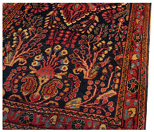 Load image into Gallery viewer, 2x4 Antique Rug Beautiful Mohajeran Handmade Rug  Blue 66cm x 125cm Circa 1890

