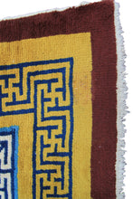 Load image into Gallery viewer, Antique Chinese Art Deco Rug Ninghshia Rug Guardian Lions Peking Blue 8X9 C.1900

