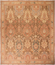 Load image into Gallery viewer,  11x13 Vintage French Art Deco Rug Flat Woven Art Nouveau Rug 346cm x 401cm
