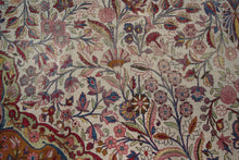 Load image into Gallery viewer, 11x14 Exceptional Rare Fine Antique Silk Dabir 10x14 Rug Bird 328cmx427cm C.1890
