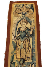 Load image into Gallery viewer,  1x8 18th Century Antique Flemish Tapestry Handmade Wool &amp; Silk31cm x 244
