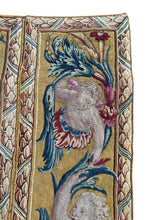 Load image into Gallery viewer, 3x3 Extraordinaire Antique French Tapestry Louis XVI Beauvais 89x88cm Silk 18c.
