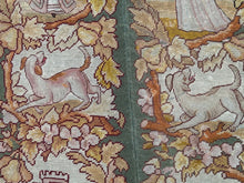 Load image into Gallery viewer, 2x7 Antique English Tapestry Needlepoint  Wool Silk Human C.1920 56cmx218cm
