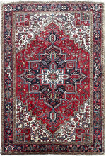 Load image into Gallery viewer, Antique Herriz Rug 8x11 Handmade 9x12 Carpet Red Rug 244cmx351cm c. 1940

