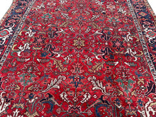 Load image into Gallery viewer, Antique Herriz Serrapi Rug High Quality Carpet 8x11 Red 252cmx346cm Circa 1930
