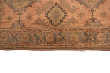Load image into Gallery viewer, Rare 10x11 Antique Oushak Authentic Oushak Wool Foundation Geometric 299x 346cm
