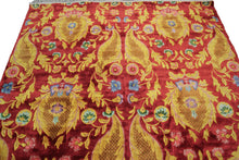 Load image into Gallery viewer, 5X8 Vintage Art Nouveau Rug Silk Chinese Rug C.1965 Art Deco Red 155cmx239cm
